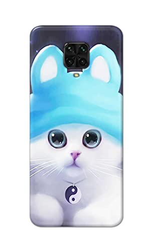 Image of Chinese Cutie Kitten Cat Big Eyes Lovely Girl Ears Hard Back Case Cover for Poco M2 Pro /Redmi Note 9S Back Cover -(J5) VNS2221