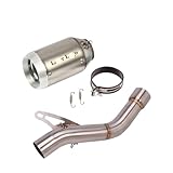 CHLOES Silenciador Motocicleta para Ducati para Monster 821 1200 2014 2015 2016 Silenciador Tubo Enlace Intermedio Escape Motocicleta Silenciador Escape(Type E)