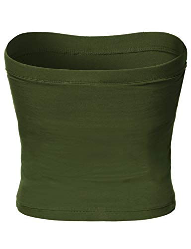 Image of Women's Shapewear Tube Tops Strapless Ruched Built-in Shelf Bra Casual