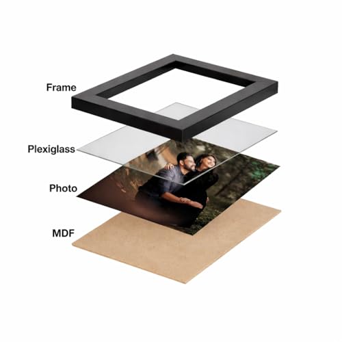 Image of Photo Frame Single photo frames for wall decor personalized Gift for Birthday, Anniversary, Wedding, Couples, Friend Black Wooden Frame (6X8 Inch)