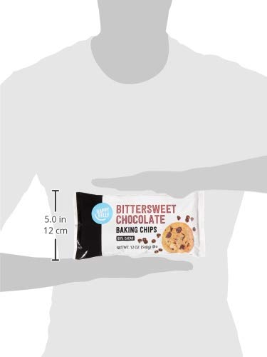 Amazon Brand - Happy Belly Bittersweet Chocolate Baking Morsels, 12 Ounce