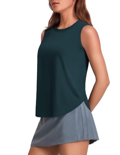 Image of PINSPARK Workout Tank Tops Woman Ice Silk UPF 50+ Athletic Yoga Shirts