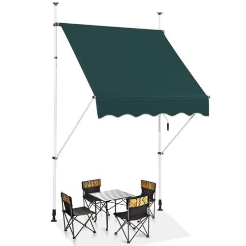 COSTWAY Klemmmarkise 150 cm breit Grün