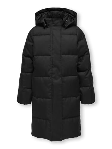 Kids ONLY Mädchen Kogirene Puffer Coat OTW Noos Jacke, Schwarz, 128 EU