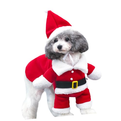 Disfraz de Santa para perro talla S color rojo