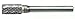 Drillco 7000B Series Magnum Solid Carbide Bur, Single Cut, Cylindrical Flat End, 1/4" Shank Diameter, 5/8" Head Diameter, 1" Cutting Length (Pack of 1)