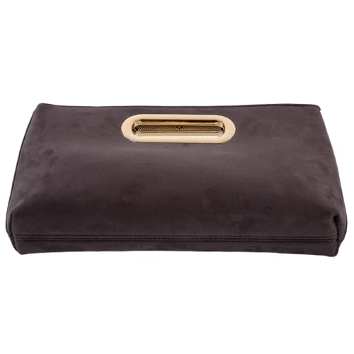 Image of Top Handle Faux Suede Clutch