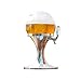 Spillatore Birra Refrigerato - Dispenser per Bevande 3.5L, Adatto per Feste ed Eventi, con Scompartimento per Ghiaccio, in Acrilico, 24x24x42 cm, Argento immagine