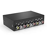 AV RCA Switch Box 2 in 1 out, MT-ViKI AV Switcher Composite Video L/R Audio Selector Box for DVD STB Game Consoles