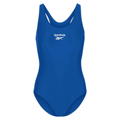 Reebok Adelia Women's Swimsuit One Piece in Blue | Womens Swimming Costume with Racerback Straps for Support and Comfort | Casual or Sports Swimming Costume