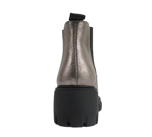Image of Soda PIONEER ~ Women Lug Sole Mid Heel Chelsea Fashion Ankle Bootie w /Double Elastic Gore