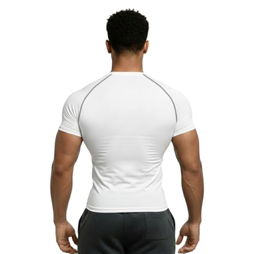 Image of NINQ Half Sleeve Compression T-Shirt - Men's Athletic & Sports Tights for Fitness Gym