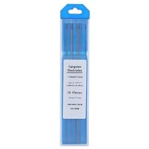 TIG Tungsten Electrode Purple Tip Needles Welding Accessories for Thin Stainless Steel, Aluminum 10Pcs 1.0 x 175mm