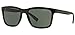 A|X Armani Exchange Men's AX4045S Rectangular Sunglasses, Black/Grey Green, 56 mm