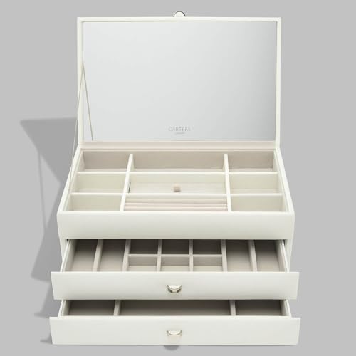 Boîte à bijoux Stackers Carters de haute couture en blanc craie format grande taille - 2
