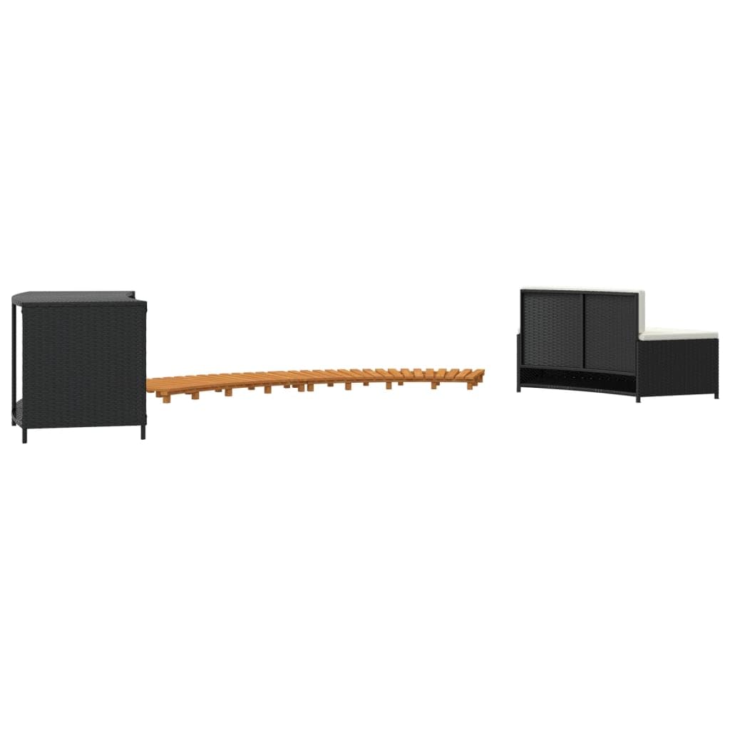 INLIFE Ribete para bañera de hidromasaje de polirratán y madera maciza de acacia, 24,6 kg, 362259