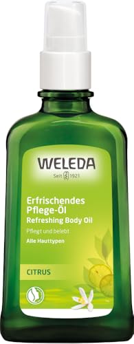 Image of Weleda Refreshing Citrus Body Oil, 3.4 Fluid Ounce, Plant Rich Body Oil with Lemon Peel and Sweet Almond Oils
