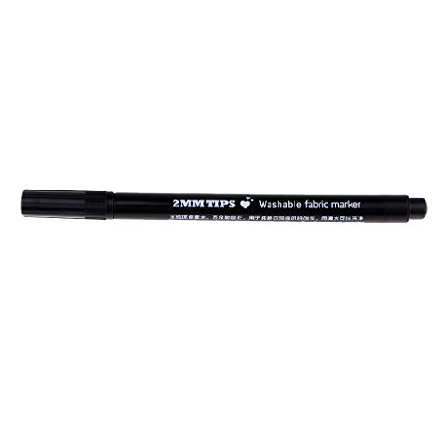 gazechimp 2pcs 2mm Marcadores De Tecido Não Tóxico Lavável Caneta Para Camisetas DIY Roupas Sapatos