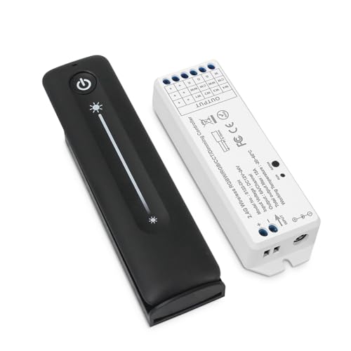 Cvoepobey Regulador de Intensidad LED 2,4 G PWM Control Remoto Inalámbrico Táctil 5 V 36 V Tira de Luces LED de un Solo Color Interruptor Regulador de Intensidad WiFi Inteligente