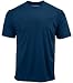 DRIEQUIP Men's Short Sleeve Moisture Wicking Athletic T-Shirt-Navy-L