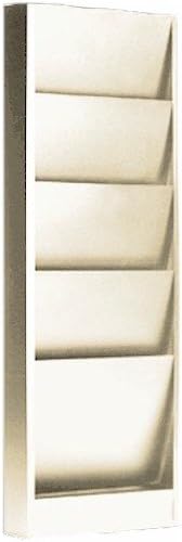 Steel Wall Mounted Clipboard Holder,/ Organizer Rack Falcon Model 204, 4 Pocket-Ivory