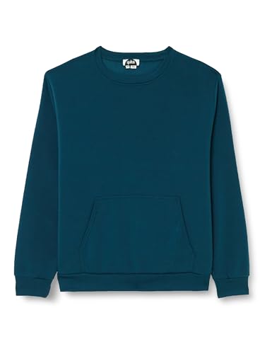 Pull homme col rond turquoise foncé en sweat tricot grande taille XXL