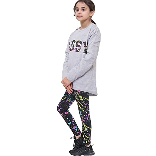 Image of A2Z 4 Kids Girls Love Crop Top T-Shirt And Splash Fashion Leggings Girls Pants Kids Outfit Sets Age 5-14 Years