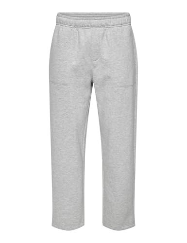 ONLY & SONS Herren ONSCONNOR RLX Pants Sweat Jogginghose, Light Grey Melange, 41-44.5