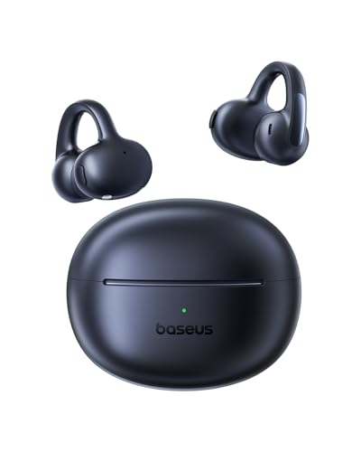 Image of Baseus Bowie MC1 Pro Open Ear Clip-On Headphones, Hi-Res LDAC & HiFi4 Acoustic Sound, 5g Ultra-Lightweight Comfort, SuperBass 2.0, DNN 4-Mic AI Clear Calls, IP67 Waterproof, Bluetooth 6.0 (Dark Blue)