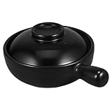 GRADENEVE Clay Pot para Cocina Pequeña Olla de Japonesa Donabe con Tapa Resistente Altas Temperaturas Diseño Tradicional de Calentamiento Uniforme para Guisos y Sopas Gas