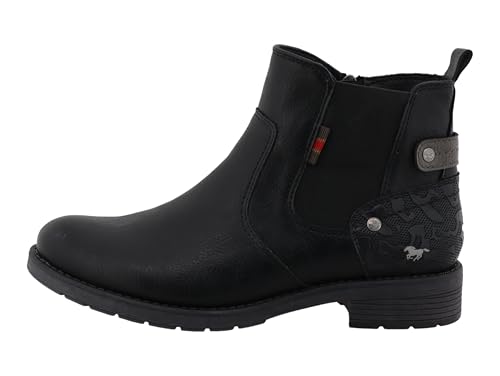 MUSTANG Bottines Femme 15M0052002, Pointure:39 EU, La Couleur:Noir