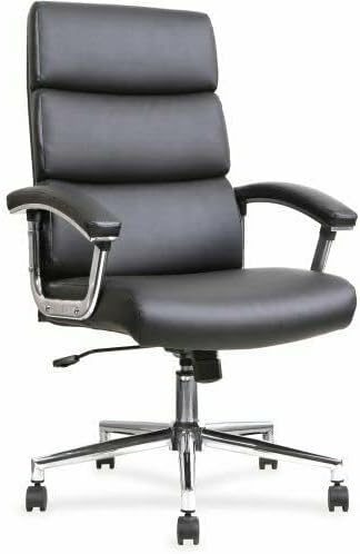 Office Chair Leather High- Back Chair Bonded Leather Black 1 Each Desk Chair Gaming Chair