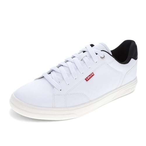 Levi's Men's Carter Sneaker, White/Black, 10.5
