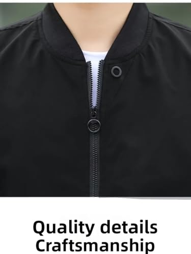 Image of Celary Men's Bomber Jacket | Fancy Collar|| Lightweight Casual Zip-Up Jacket | Stylish Slim Fit Outerwear for All Seasons | Polyester, Standard Length