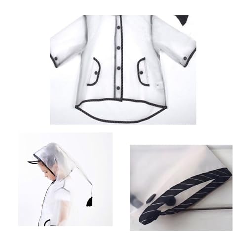 Generic Boys Rain Jacket Children Rain Poncho Raincoat Hooded Transparent Protective Cover Baby Rain Coat Casual Rain Coat2