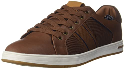 Image of shoexpress Mens Textured Lace-up Shoes with Stripe-Tipped Sole Sneaker
