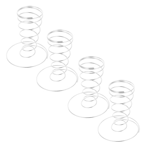 DECOMELODY Soporte de Cono de Acero Inoxidable 4 Piezas Expositor Decorativo para Conos de Helado y Sushi Adecuado para Fiestas Cafeterías y Restaurantes Portaconos de Sobremesa Compacto