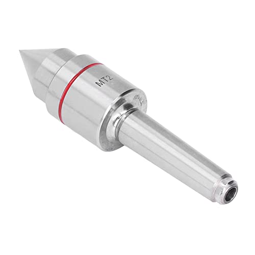 MT2 Live Center, Triple Ball Bearing 60° Tailstock Live Center High Carbon Steel Morse Taper Turning Tool for High Speed CNC Lathe Wood Lathe Metal Lathe