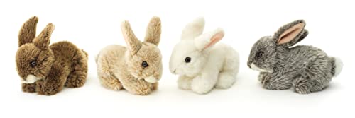 Uni-Toys - Hase, liegend (grau) - 18 cm (Länge) - Plüsch-Kaninchen - Plüschtier, Kuscheltier