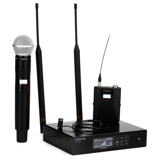 Shure QLXD124/85 Handheld and Lavalier Combo Wireless Microphone System with WL185 and SM58, H50