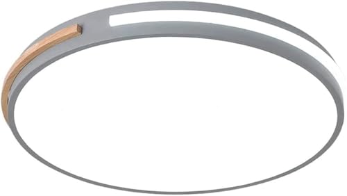 Plafonnier LED puissant pour illuminer un couloir sombre, lampe en bois minimaliste 6000K