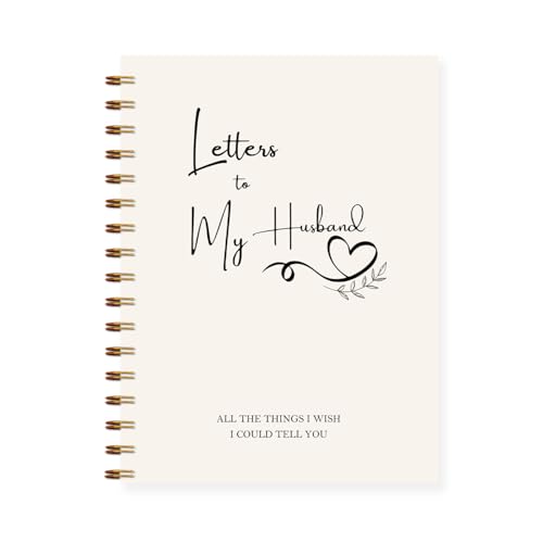 BUOLINT Letters to Heaven Notebook Journal 5.5x8.3, Grief Journal for Women, Memorial Sympathy Gifts for Loss of Loved One, Remembrance Bereavement Gifts Spiral Hardcover Notebook(Husband)