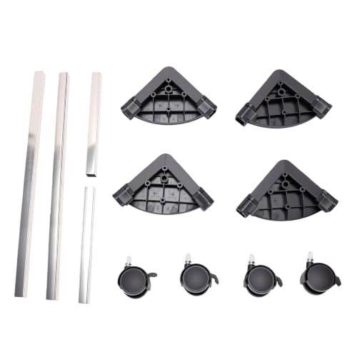 Soporte móvil ajustable para torre de computadora Diydeg, soporte para CPU con ruedas bloqueables de 360° y estructura robusta de acero inoxidable para disipación térmica (Negro) miniatura 6
