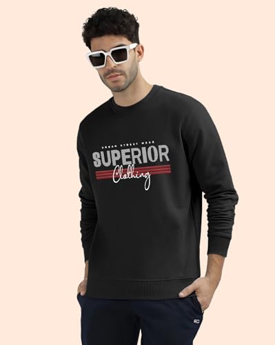 Image of AUSK- Men's Fleece Oversized Printed Sweatshirt