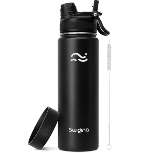 Image of Swigina Insulated Water Bottle with Boot (Keep 36hrs Cold) BPA Free, 24 oz