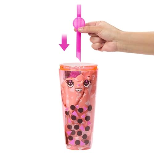 Barbie Poupée Pop Reveal série Bubble Tea avec Accessoires et Animal Parfum Mochi à la Mangue 8 Surprises Dont Un Changement de Couleur Un gobelet avec Rangement HTJ22 - vue 4