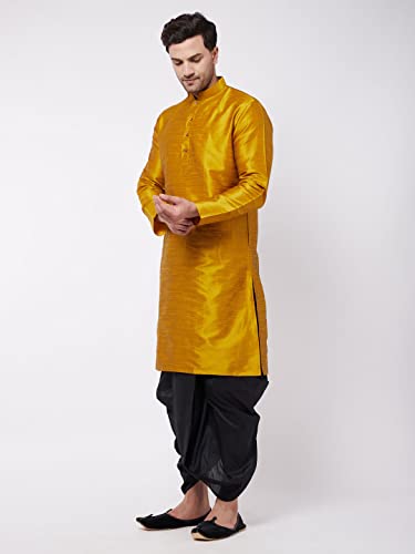 Image of VASTRAMAY Men's Silk Blend Printed Kurta And Dhoti Set Vasmk001Ndtmother