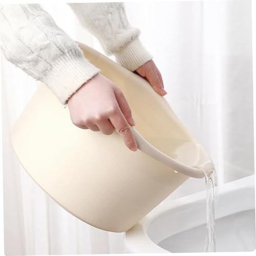 Balde para baño de pies Angoily plástico beige miniatura 6