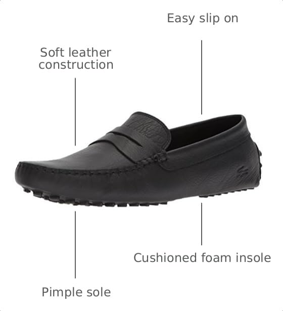 Image of Lacoste Mens Concours Driving LoaferDriving Style Loafer