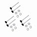 Toilet Screw Fitting, 3 Pairs Set Screws, Repairing Tools Brand New, Premium Material, Easy Install, Good Strength,Aging Resistant, Excellent Toughness with 6 Screws for 1